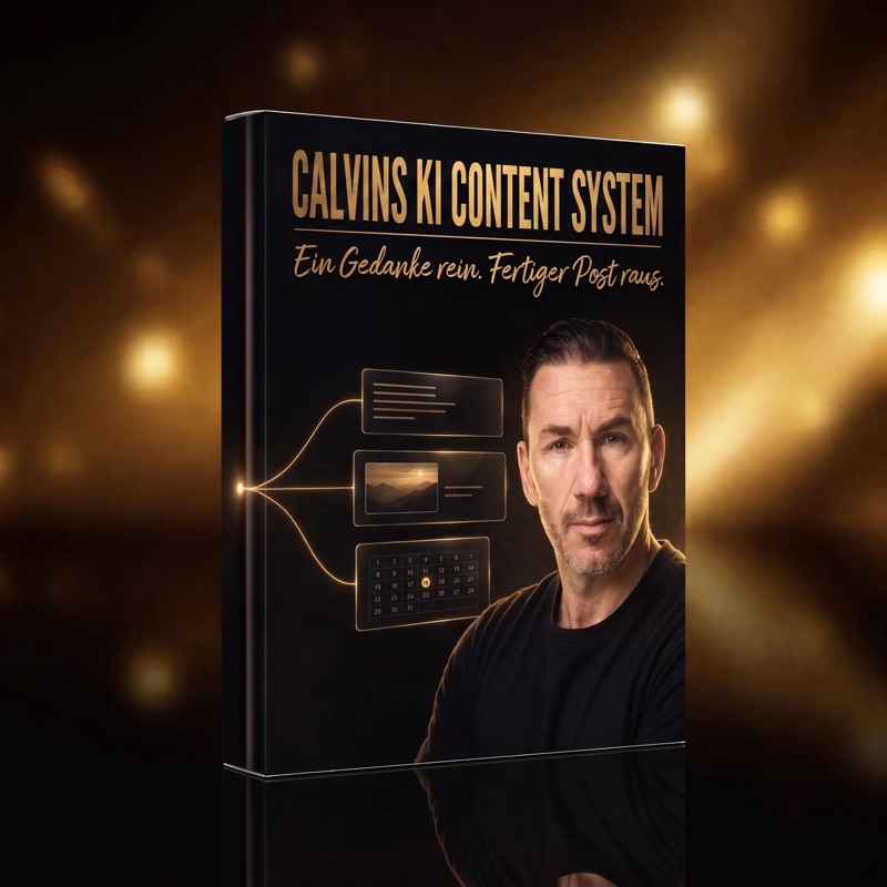 Kurs „Calvins KI Content System“ – ein Gedanke rein, fertiger Post raus